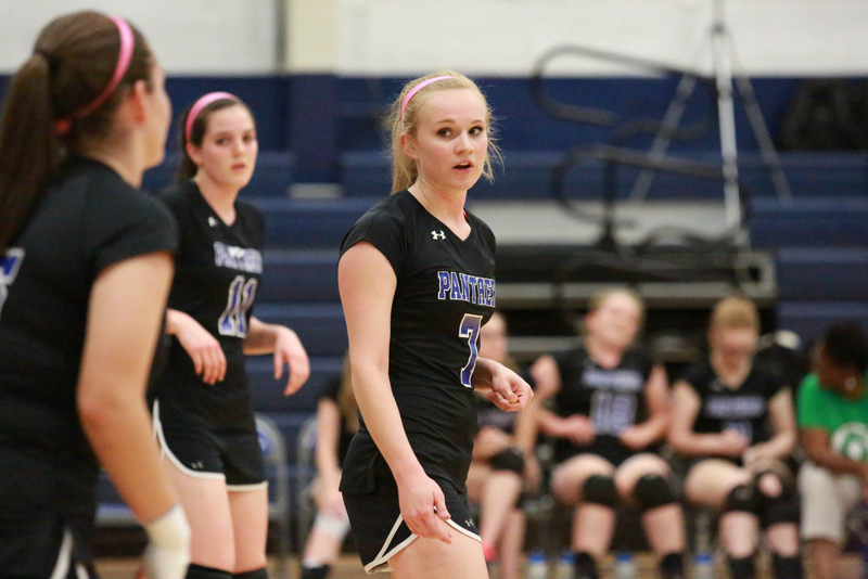 ACS Volleyball girls during game